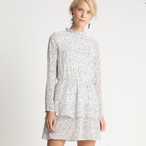 Missguided High Neck Polka Dot Mini Dress